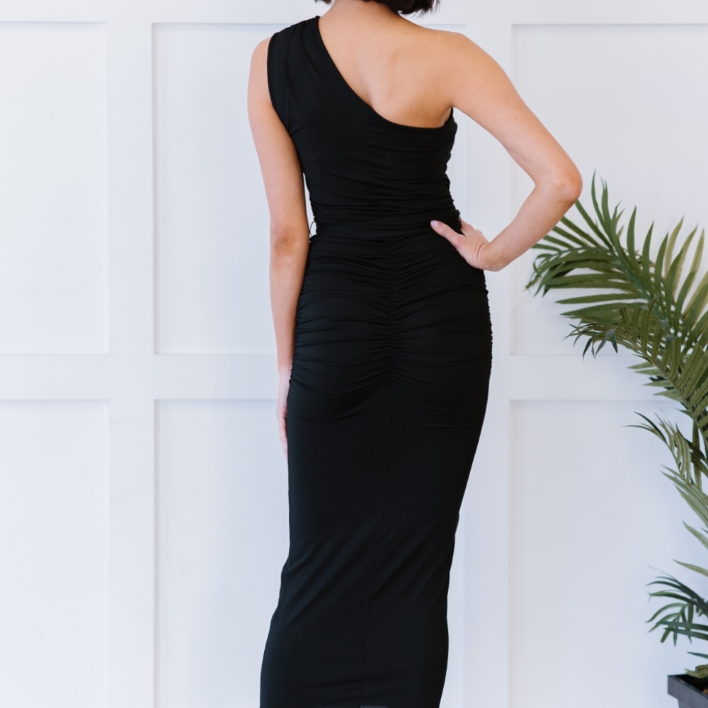 Dress Day License to Dare Black One-Shoulder Dress - Picture 6 of 8